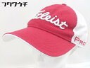 ◇ Titleist タイトリスト メッシュ スナップバック キャップ 帽子 ホワイト レッド メンズ 【中古】