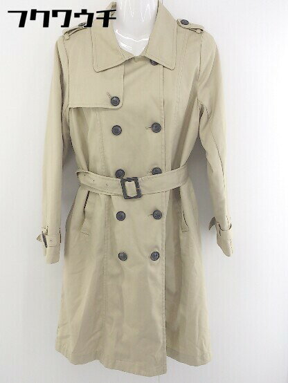 ■ ◎ THE EMPORIUM ジエンポリアム ライナー付 長袖 トレンチコート サイズL ベージュ レディース 【中古】