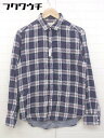 ◇ ◎ BLUE WORK ブルーワーク TOMORROWLAND トゥモローランド チェック 長袖 シャツ サイズ130 ネイビー系 メンズ 【中古】