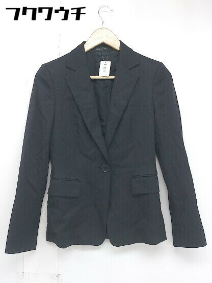 ◇ COMME CA DU MODE コムサデモード 1B シングル 長袖 テーラード ジャケット サイズ7 ブラック レディース 【中古】