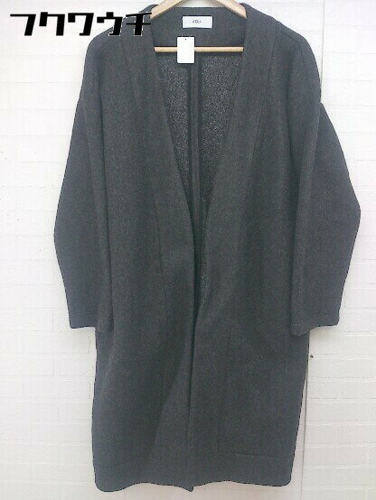 ■ AZUL BY MOUSSY アズール バイマウジー 長袖 ノーカラーコート サイズ M ダークグレー レディース 【中古】