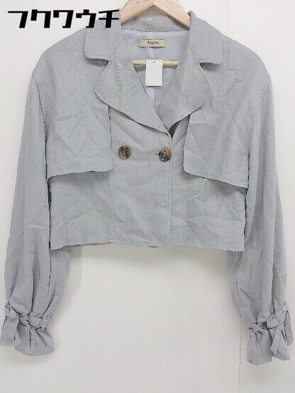 ◇ titty&Co. ティティー&コー ショート丈 長袖 ジャケット ブレザー サイズ F グレー レディース 【中古】