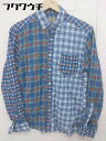 ◇ ◎ green label relaxing グリーンレーベル UNITED ARROWS チェック 長袖 シャツ サイズM ブルー マルチ メンズ 【中古】(4)