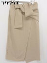 ◇ MOUSSY マウジー バックジップ 膝下丈 タイト スカート サイズ1 ベージュ レディース 【中古】