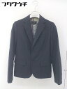 ◇ BEAUTY & YOUTH UNITED ARROWS ストライプ シングル2B 長袖 テーラード ジャケット サイズL ブラック メンズ 【中古】