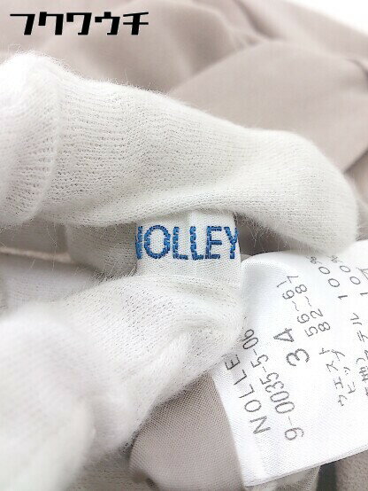 ◇ ◎ NOLLEY'S ノーリーズ ウエストリボン付き 膝下丈 ナロー スカート サイズ34 ベージュ系 レディース 【中古】