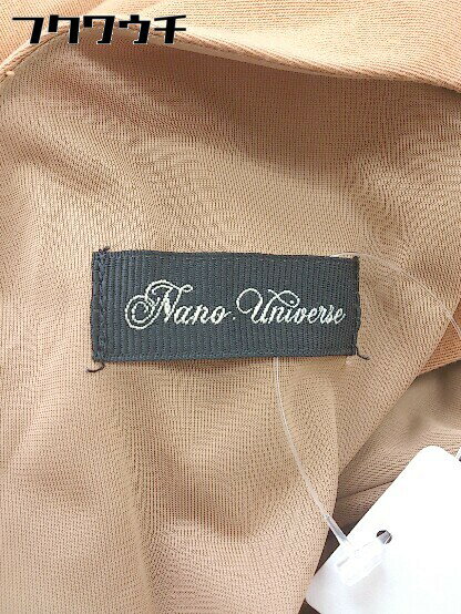 ◇ nano universe ナノユニバース バックジップ　ノースリーブ　 オールインワン サイズF ブラウン系 レディース 【中古】
