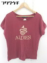 ◇ ALDIES アールディーズ ロゴ プリント 半袖 Tシャツ カットソー サイズXS レッド系 メンズ 【中古】