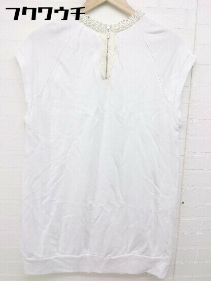 ◇ Bon mercerie anatelier パール ビーズ ノースリーブ チュニック トレーナー サイズ40 ホワイト レディース 【中古】