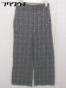 ◇ green label relaxing グリーンレーベル UNITED ARROWS チェック スラックス パンツ サイズ38 グレー系 レディース 【中古】(4)