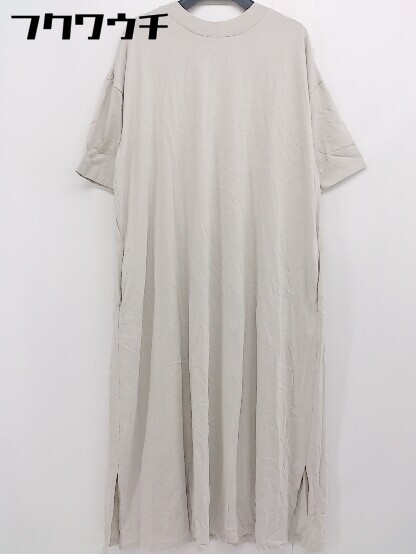 ◇ Kelen ケレン サイドスリット 半袖 ロング ワンピース サイズM ベージュ レディース 【中古】