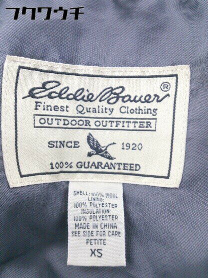 ■ Eddie Bauer エディーバウアー ジップアップ フード 中綿 ジャケット サイズXS ブラック系 レディース 【中古】