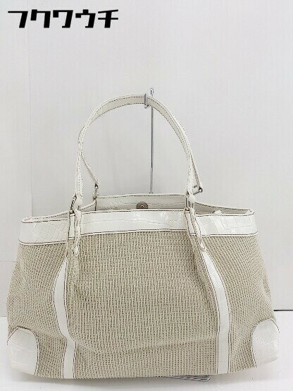 ◇ MICHEL KLEIN ミッシェル クラン ハンド バック ベージュ ホワイト レディース 【中古】