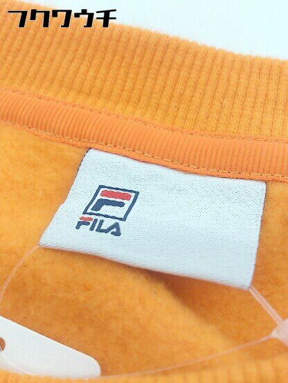 ◇ FILA フィラ 裏起毛 長袖 スウェット トレーナー サイズL オレンジ メンズ 【中古】