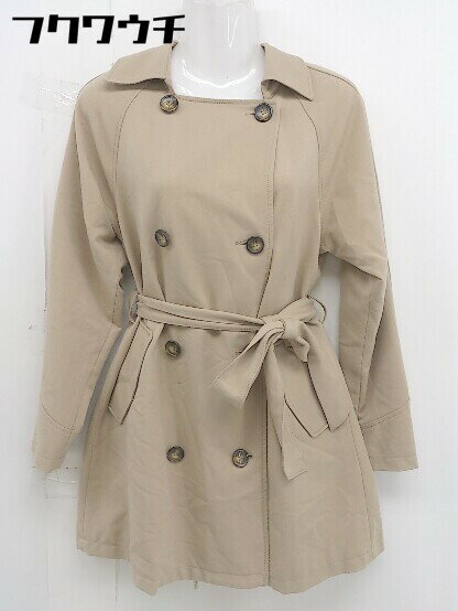 ◇ ◎ archives アルシーヴ ベルト付 長袖 コート サイズM ベージュ レディース 【中古】