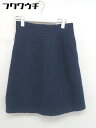 ◇ PROPORTION BODY DRESSING バックジップ 膝丈 台形 スカート サイズ3 ネイビー レディース 【中古】