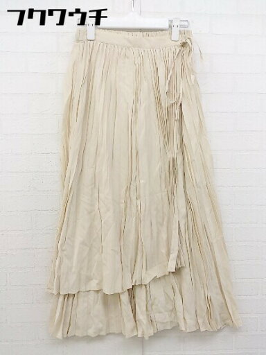◇ ◎ ●未使用● one after another NICE CLAUP タグ ロング プリーツ ラップ スカート サイズ F ベージュ レディース 【中古】 ◇ ◎ ●未使用● one after another NICE CLAUP タグ ロング プリーツ ラップ スカート サイズ F ベージュ レディース 【中古】