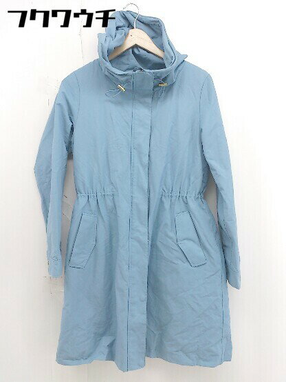 ■ ◎ PICCIN ピッチン ライナー付 長袖 ジップアップ コート サイズL ブルー レディース 【中古】