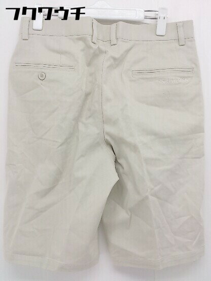 ◇ 東児が丘マリンヒルズゴルフクラブ タック ハーフ ショート パンツ サイズM ベージュ メンズ 【中古】
