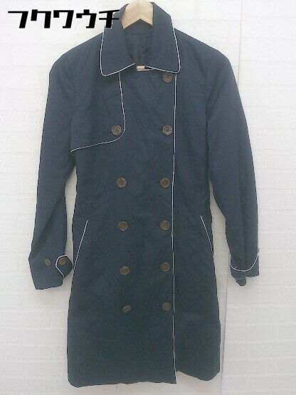 ◇ ◎ NUANCE PRIX ニュアンス プリ 長袖 コート サイズ38 ネイビー ホワイト系 レディース 【中古】