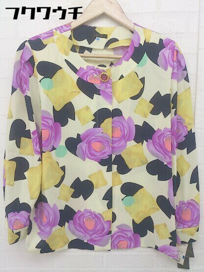◇ ◎ agasa アガサ タグ付き 花柄 長袖 ジャケット サイズ13 イエロー系 レディース 【中古】