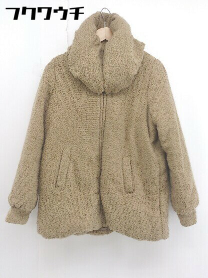 ■ AZUL BY MOUSSY アズールバイマウジー ジップアップ 中綿 ジャケット サイズS ブラウン レディース 【中古】