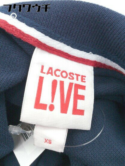 ◇ LACOSTE L!VE ラコステライブ 半袖 ポロシャツ サイズXS ネイビー ホワイト レッド メンズ 【中古】