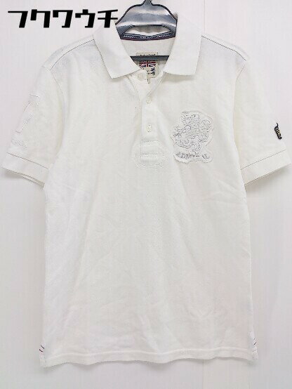 ◇ ◎ Admiral アドミラル ワッペン 半袖 ポロシャツ サイズ S オフホワイト メンズ 【中古】