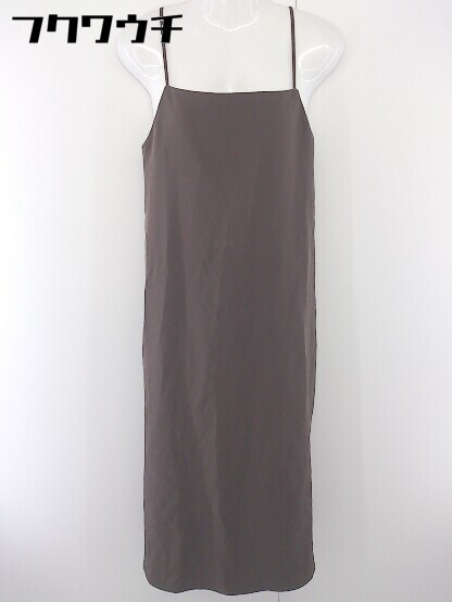 ◇ ROPE PICNIC ロペピクニック サイドジップ キャミソール ロング ワンピース サイズ38 ブラウン レデ..