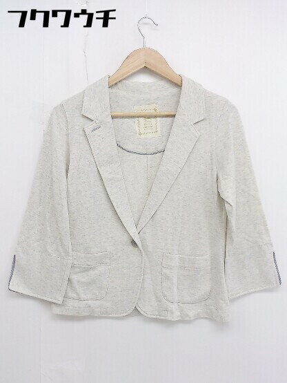 ◇ AS KNOW AS アズノゥアズ 1B 薄手 長袖 ブレザー ジャケット グレー レディース 【中古】