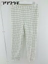 ◇ green label relaxing グリーンレーベル UNITED ARROWS チェック パンツ サイズ36 オフホワイト レディース 【中古】