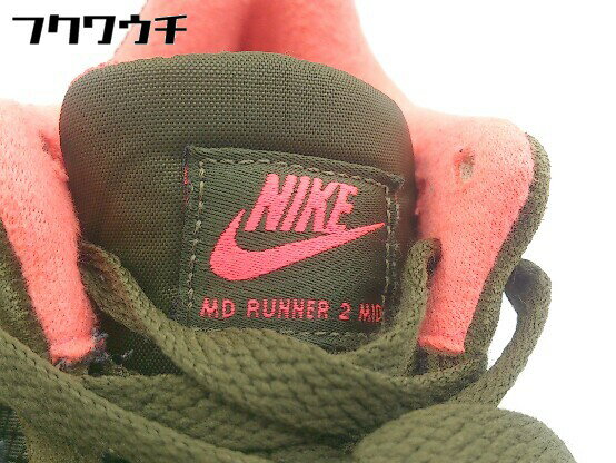 ◇ NIKE ナイキ 807172-336 RUNNER 2 MID MD ランナー スニーカー シューズ 23.5 カーキ レディース 【中古】