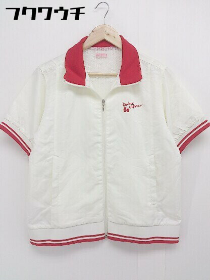 ◇ ROCKY&HOPPER ロッキー＆ホッパー ロゴ 半袖 ジップアップ ジャケット サイズL レッド系 レディース 【中古】