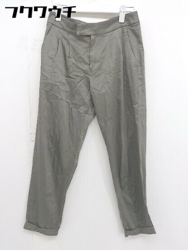 ◇ UNITED ARROWS ユナイテッドアローズ サテン調 裾ロールアップ アンクル パンツ サイズ 36 カーキ レディース 【中古】 ◇ UNITED ARROWS ユナイテッドアローズ サテン調 裾ロールアップ アンクル パンツ サイズ 36 カーキ レディース 【中古】