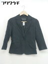 ◇ BLACK BY MOUSSY ブラックバイマウジー リネン混 1B 長袖 テーラードジャケット サイズ2 ブラック レディース 【中古】(4)