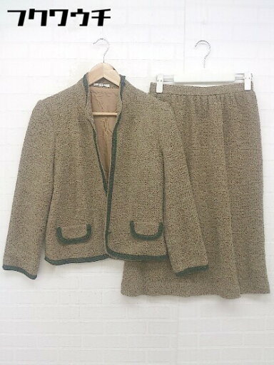 ◇ Mc Sister エムシーシスター バックジップ 膝丈 セットアップ カーキ ブラウン レディース 【中古】 ◇ Mc Sister エムシーシスター バックジップ 膝丈 セットアップ カーキ ブラウン レディース 【中古】