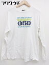 ◇ North Shore Underground ノース ショア アンダーグラウンド ロゴ 長袖 Tシャツ カットソー サイズL ホワイト メンズ 【中古】