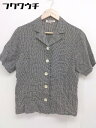 ◇ Scapa OF SCOTLAND スキャパオブスコットランド 総柄 半袖 シャツ サイズ38 ブラック ホワイト系 メンズ 【中古】