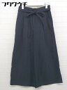 ◇ ◎ green label relaxing UNITED ARROWS ウエストリボン付き ワイド パンツ サイズ36 ネイビー レディース 【中古】