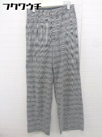 ◇ SLOBE IENA スローブ イエナ チェック ワイド パンツ サイズ 38 グレー レディース 【中古】