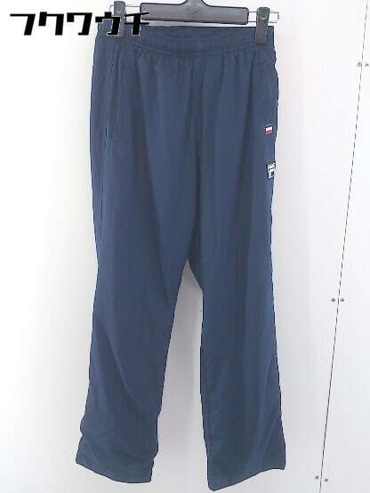◇ FILA フィラ ウエストゴム　ロゴ　刺繍　 パンツ サイズL-65 ネイビー レディース 【中古】