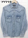 ◇ CAMBIO カンビオ カットオフ 長袖 ウエスタン シャツ サイズ2 ネイビー系 メンズ 【中古】