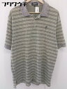 ◇ ASHWORTH アッシュワーズ USA製 ボーダー 半袖 ポロシャツ ゴルフウエア サイズ 2 ベージュ グレー メンズ 【中古】(4)