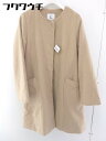 ■ OLIVE des OLIVE オリーブ デ オリーブ ノーカラー 長袖 コート サイズF ベージュ系 レディース 【中古】(4)