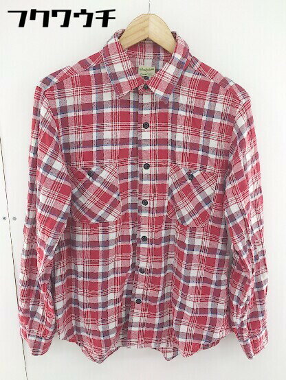 ◇ DAILY TASTE デイリーテイスト チェック 長袖 シャツ サイズL レッド メンズ 【中古】