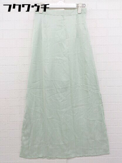 ◇ ◎ Philly chocolate 定価1.6万円 サイドジップ スリッ ロング フレア スカート サイズS ミントグリーン レディース 【中古】