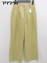 ◇ MOUSSY マウジー ワンタック スラックス ストレート パンツ サイズ1 イエロー レディース 【中古】