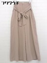 ◇ larmoire de luxe ラーモワールドゥリュクス ワイド パンツ サイズ38 ブラウン レディース 【中古】