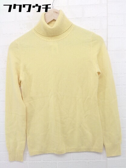 ◇ UNIQLO ユニクロ シルク100% タートルネック 長袖 ニット カットソー サイズM イエロー レディース 【中古】のサムネイル
