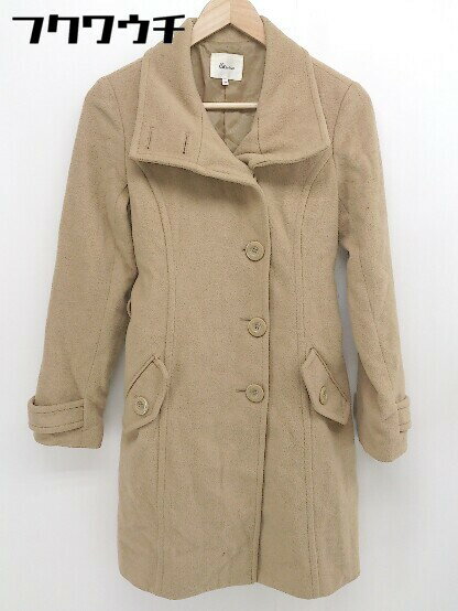 ■ ◎ &byP&D ウエストベルト付き ウール コート サイズ38 ブラウン レディース 【中古】
